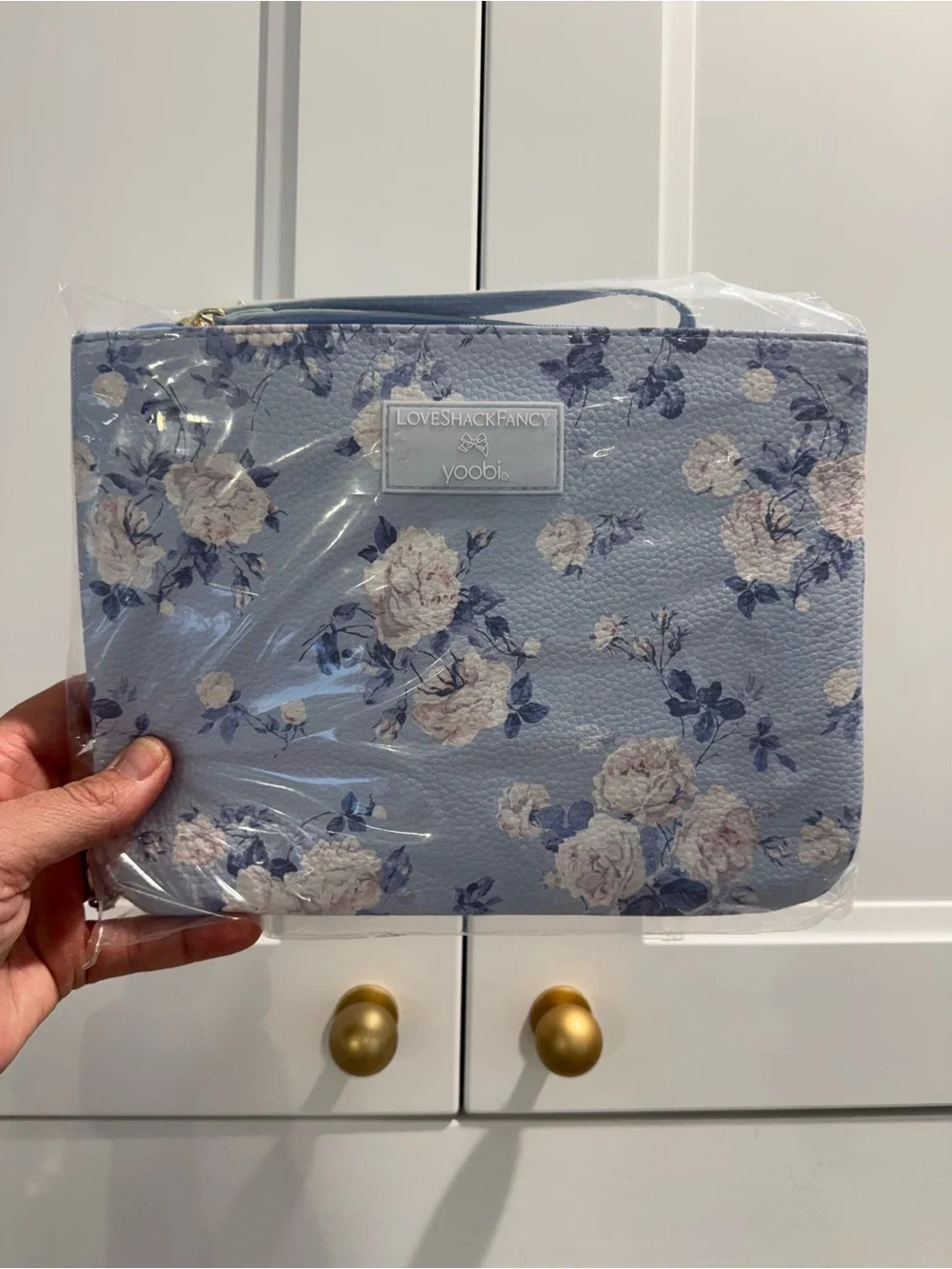 LoveShackFancy x Target Yoobi Floral Pouch Trio in Pink, White, Blue